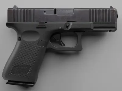 Glock 19 and Textures Low-poly 3D model