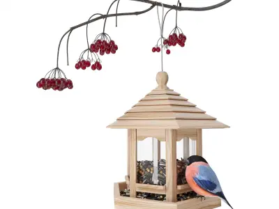 Feeder for garden birds Duvo plus 3D model