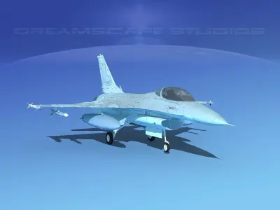 Gen Dyn F-16A Falcon Poland 3D model