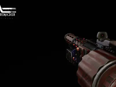 Grenade Launcher Alpha Grenadier Low-poly 3D model