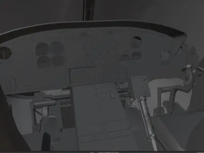 Bell 412 3d model and cockpit with textures 3D model