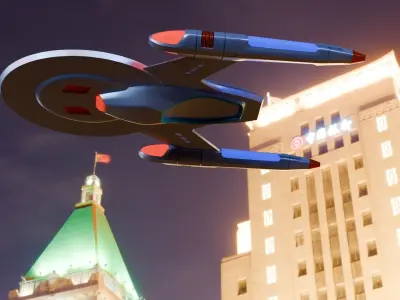 Sci-Fi Ship Low-poly 3D model