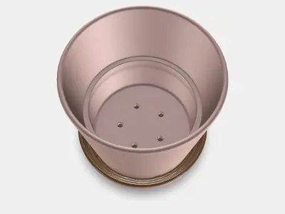 KLARBAR Plant pot with saucer Low-poly 3D model