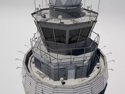 Airport Control Tower 3D model
