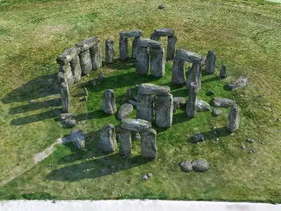 Stonehenge in england Low-poly 3D model