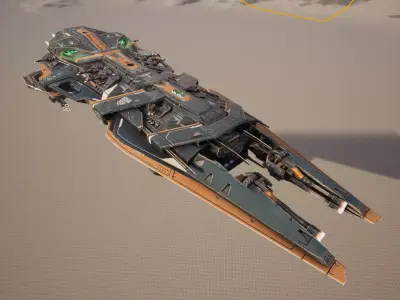  spacecraft buzz hound corvette Low-poly 3D model