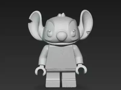 Stitch - Figura coleccionable 11 Lego 3D print model