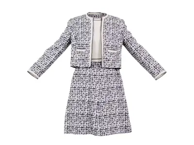 Pattern Decorated Historic Costume Low-poly 3D model