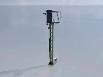 KS Eisenbahnsignalmast 4500mm Version-15 Low-poly 3D model