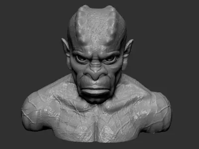 Swamp Troll Bust Free 3D model