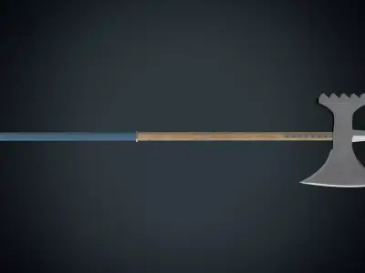 Mordaxe axe Low-poly 3D model