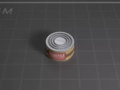 Soviet Canned Food Low-poly 3D model