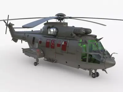 Eurocopter EC 725 3ds max Vray 3D model