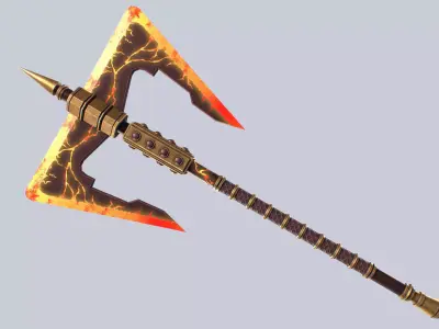 Ember axe Low-poly 3D model get