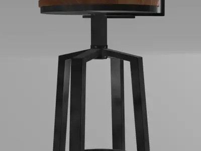 Bar Stool Free low-poly 3D model purchase