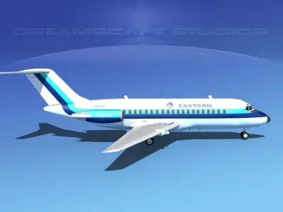 Douglas DC-9-15 Eastern 3D model
