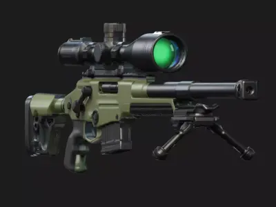 Modern Sniper Rifle 3D model purchase