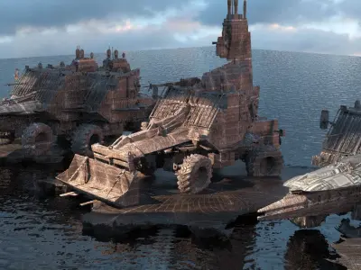 Space Off Road tanks 3D model