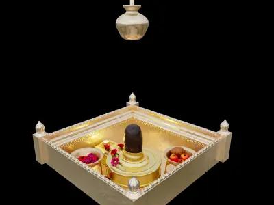 Shiva Lingam Low-poly 3D model