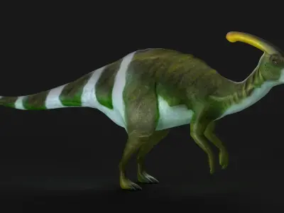 parasaurolophus dinosaur dino herbivour omnivorous 3D model