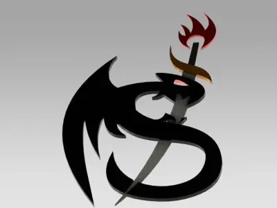 Dragon Sword Emblem Free 3D model