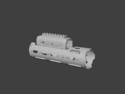 Tihon M-Lock tactical handguard  Low-poly 3D model