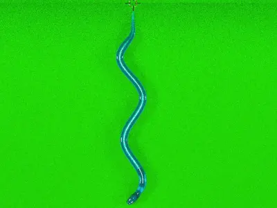 Blue Snake 3D model Animated King Cobra Model 3D model