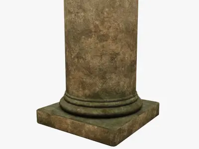 Column stone Low-poly 3D model