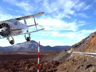 Sports Plane  Number 2 Low-poly 3D model