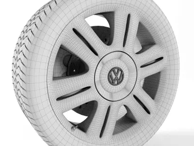 Volkswagen Passat Wheel 3D model