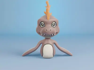 Bukamon toy dinosaur Free 3D print model
