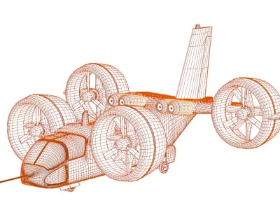 Bell X-22 - Hover Assault Transport - The DUCT DEVIL Low-poly 3D model