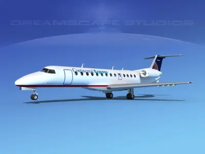 Embraer ERJ-135 Continental Express 3D model