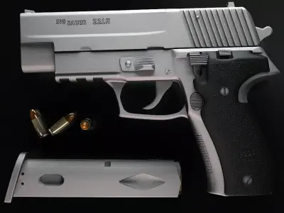 Hand gun Sig-sauer p226 3D model