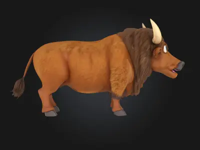 Buffalo Buddy  A Gentle Giant with a Heart of Gold 3D model