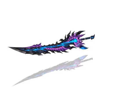 Infernal Long Sword Low-poly 3D model