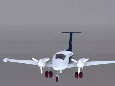 Piper PA-42 Cheyenne  Low-poly 3D model