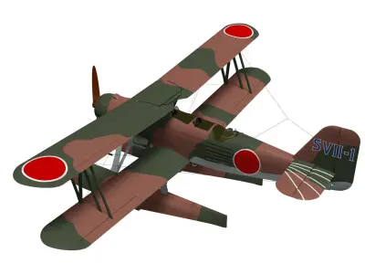 Kawanishi E7K2 Alf 3D model