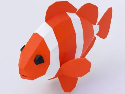 Anemone fish 3d model  Low-poly 3D model