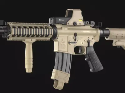 Colt M4A1 Carbine -Cinnamon Roll - AR-15 Pack - Game Asset Low-poly 3D model