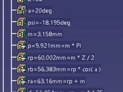 Parametric Helical Gear 3D model