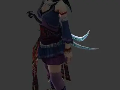 Female Scimitar 3D model