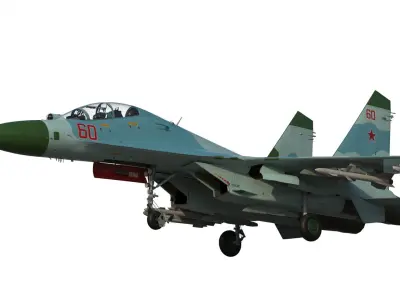 Su-27UB Flanker C 3D model