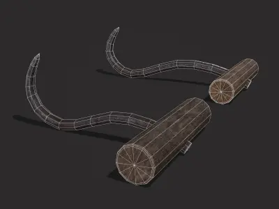 Hooks Low-poly 3D model