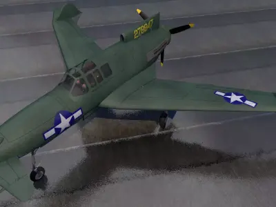 Curtiss-Wright XP-55 Ascender 3D model