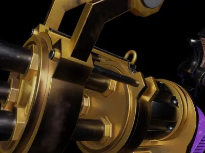 Arcane Jinx Minigun 3D model