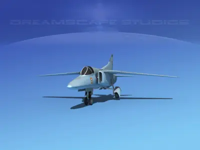 Mig-27 Flogger LP India Low-poly 3D model