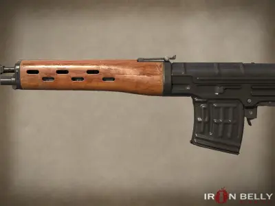 AAA FPS Dragunov SVD Low-poly 3D model