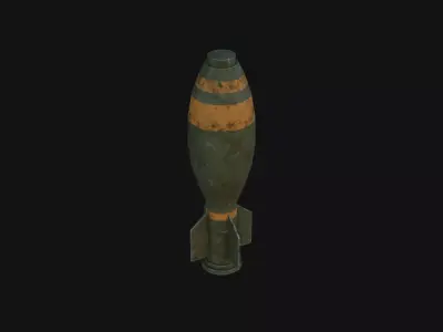 Torpedo old bomb Low-poly 3D model