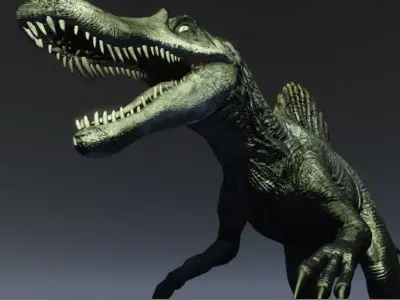 Spinosaurus dinosaur Low-poly 3D model